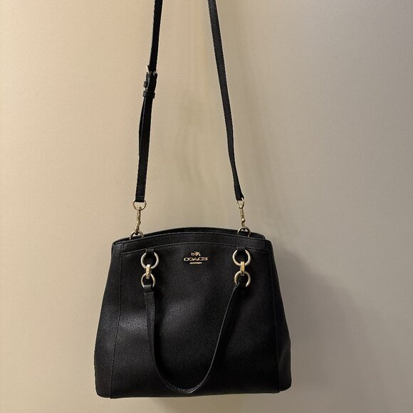 Coach Mini Christie Carryall handbag/purse in black leather - Picture 1 of 8